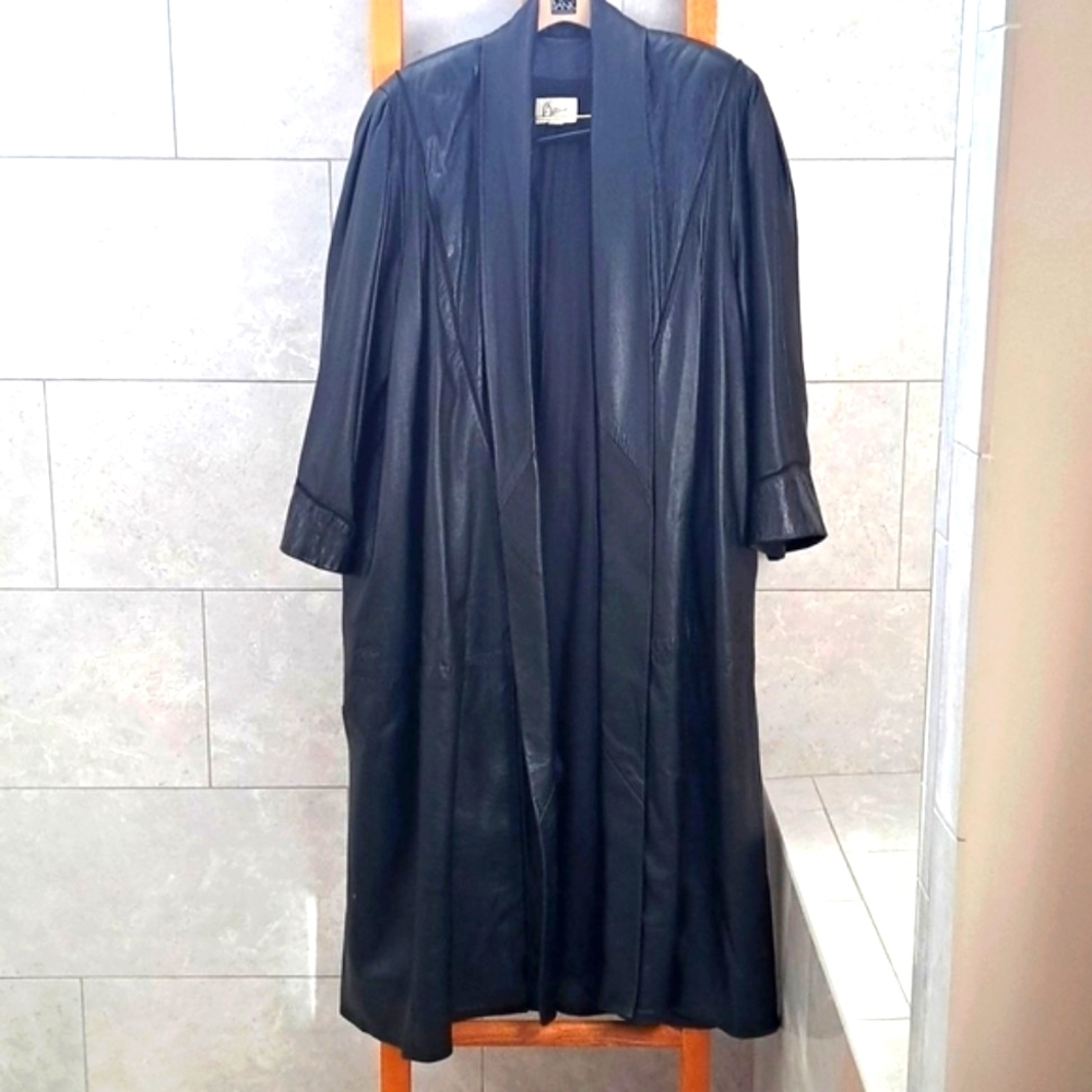 Bettina Vintage Leather Maxi Coat